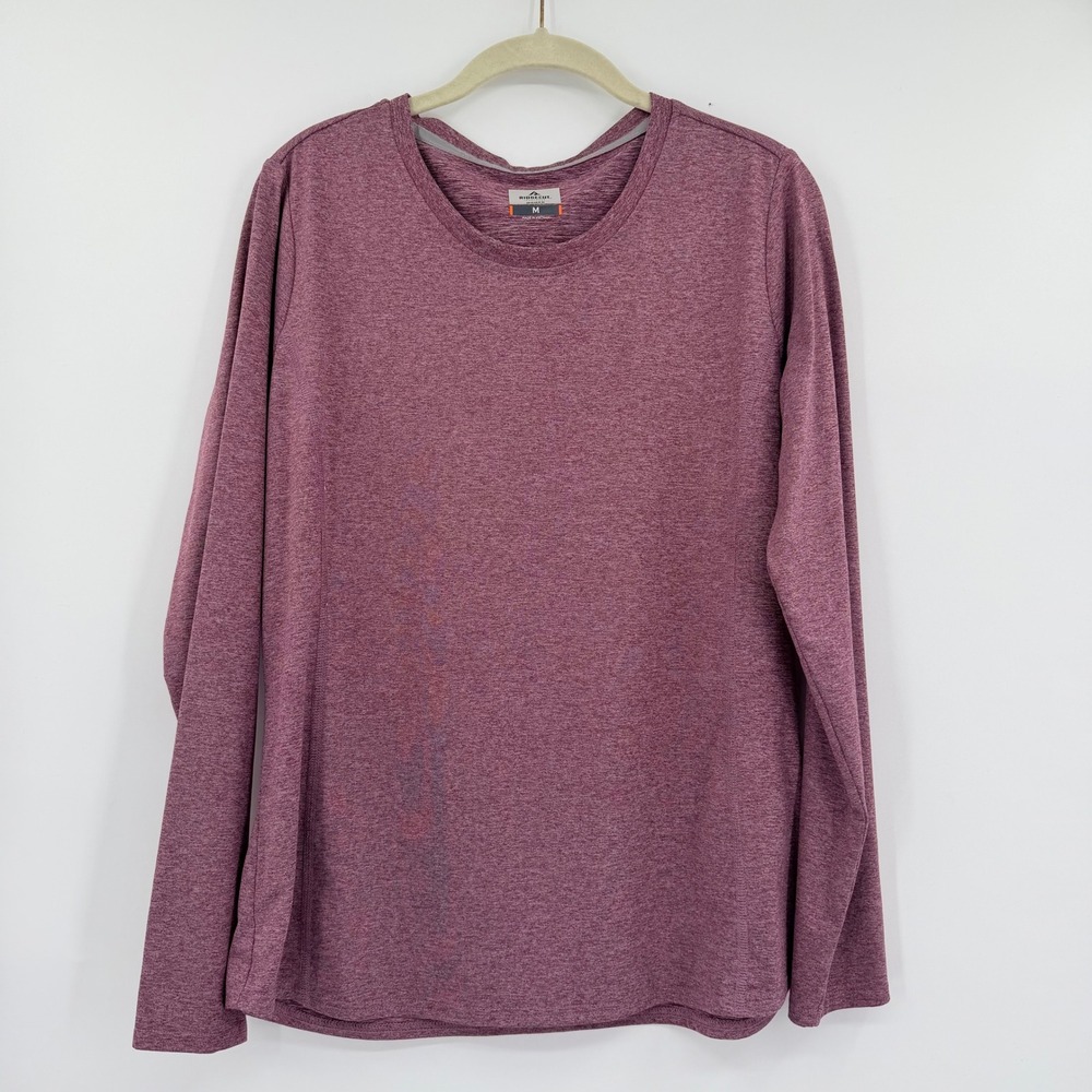 Ridgecut Toughwear Heathered Burgundy Long Sleeve Performance Top Womens Medium